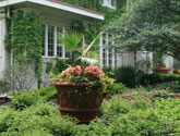 Terra cota urn with annual rotation